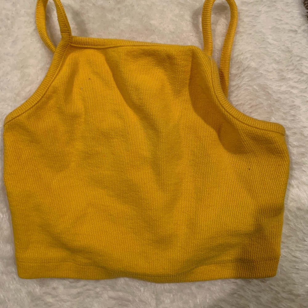 Yellow crop top